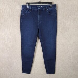 Mavi Indigo Move Jeans Womens 32 Blue‎ Tessa High Rise Skinny Dark Wash Stretch